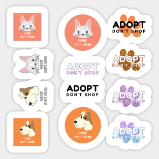 Adopt Don't Shop Sticker Pack - Sticker Set Sticker